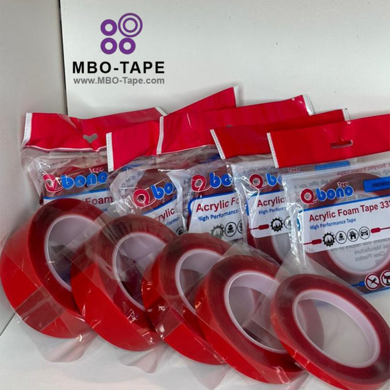 چسب دو طرفه ژله ای روکش قرمز برند bono tape